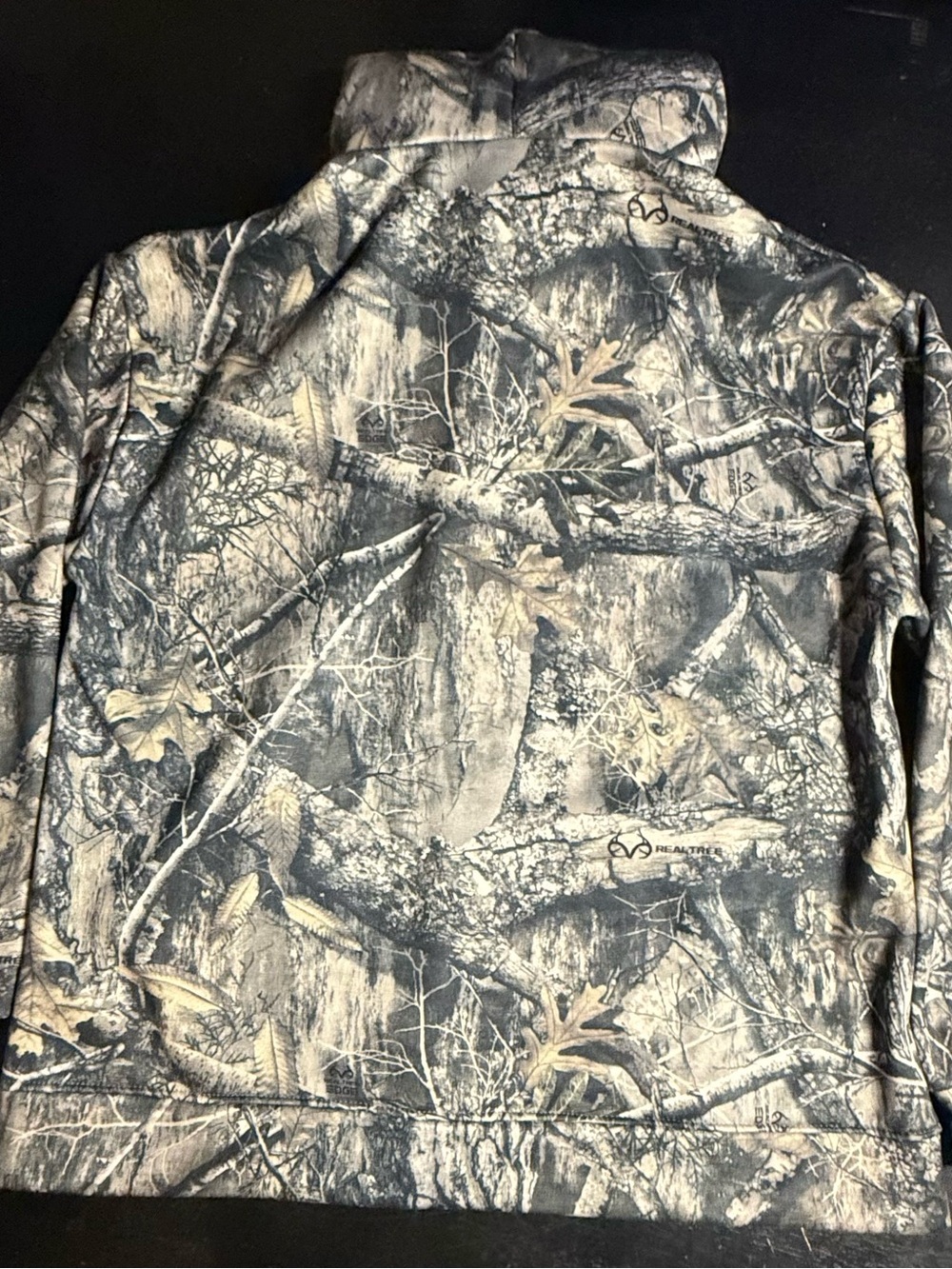 Akimbo Club Hoodie L Camo Realtree Edge Full Zip Fleece Lined Made in LA Organic - Picture 3 of 6